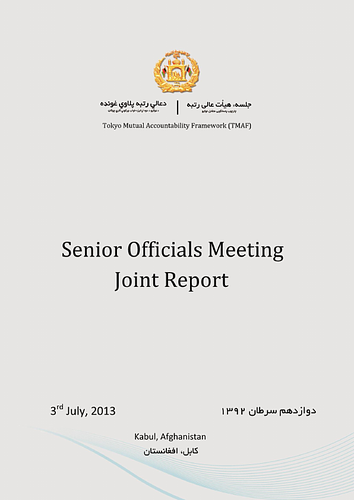 ACBAR: Tokyo Mutual Accountability Framework (TMAF): Senior Officials Meeting Joint Report