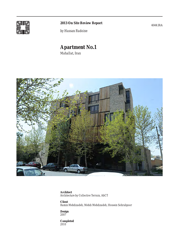 Apartment No.1 On-site Review Report