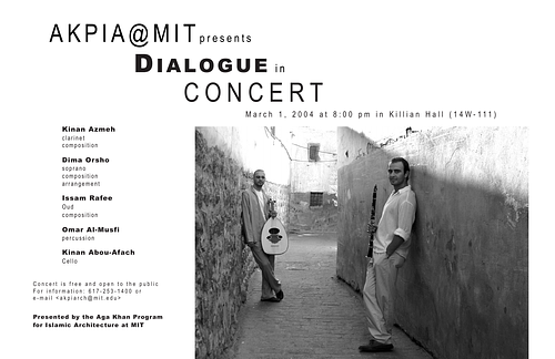 Poster for The Spring 2004 "Dialogue in Concert"