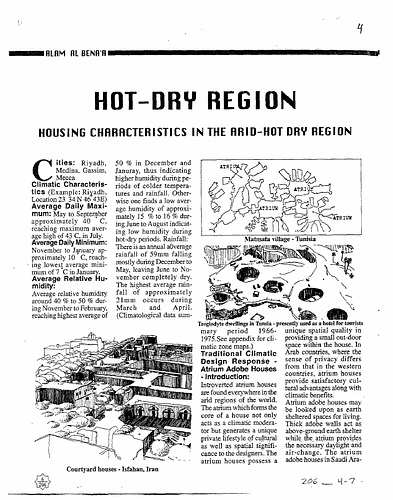 Hot-Dry Region: Housing Characteristics in the Arid-Hot Region, Part 1