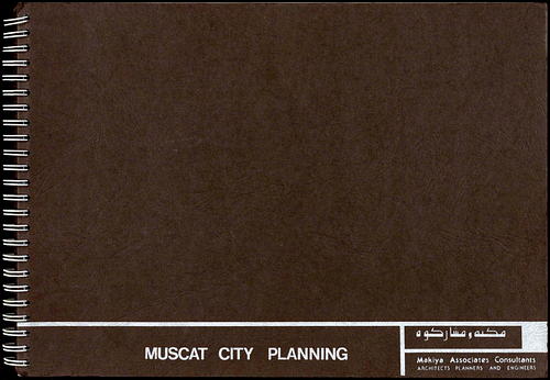  Muscat - The Muscat City Planning, spiral bound report presents the main ideas, theories, issues, and recommendations for the Muscat City Planning project.&nbsp; This bound report includes a selection of the hundreds of photographs, records, drawings, and maps which exist in the&nbsp;<a href="https://archnet.org/collections/123" target="_blank" data-bypass="true">Mohamed Makiya Archive</a>&nbsp;at the&nbsp;<a href="https://libraries.mit.edu/akdc/" target="_blank" data-bypass="true">Aga Khan Documentation Center</a>, MIT Libraries.&nbsp; All of these materials were originally created in conjunction with the city planning study as it developed and as it expanded to other projects for buildings in the region.&nbsp;&nbsp;<div><br></div><div>This volume includes information concerning aspects of some of the individual building and development projects undertaken by Mohamed Makiya and Makiya Associates in the 1970s, when they were working out of their office in Muscat.&nbsp; The Makiya Associates office was located in Bayt Kharajiyah, which was one of their completed projects.&nbsp; They restored Bayt Kharajiyah, and some photographs of the renovation/restoration project are among those in this city planning document.&nbsp; It is reported that Bayt Kharajiyah is no longer standing, having been a casualty of subsequent urban development in the area.&nbsp;&nbsp;<div><br></div><div>Mohamed Makiya and Makiya Associates, in addition to the Muscat City Planning study and project, worked on numerous building construction and renovation projects, and/or proposals for them, in the region.&nbsp; Examples include Bayt Greiza (which was ultimately completely reconstructed after it had been determined that it could not be restored as originally planned), and the Ministry of Finance, both still standing.&nbsp; Other Mohamed Makiya and/or Makiya Associates particular projects in and around Muscat include city gates, such as Bab Muthaib, which stands, and proposals developed to varying degrees of completion for the region including a Ministry of National Heritage, a Muscat Museum, a housing project, the Central Bank of Oman, Bayt Falaj Redevelopment, as well as consultancy work on the&nbsp;<a href="https://archnet.org/sites/4818" target="_blank" data-bypass="true">Sultan Qaboos Grand Mosque</a>.</div></div><div><br></div><div>[Draft revision January 2020]</div>