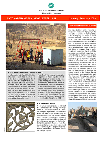 AKTC - Afghanistan Newsletter 17 (January/February 2009)
