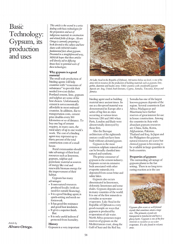 Gypsum, Its Production and Uses