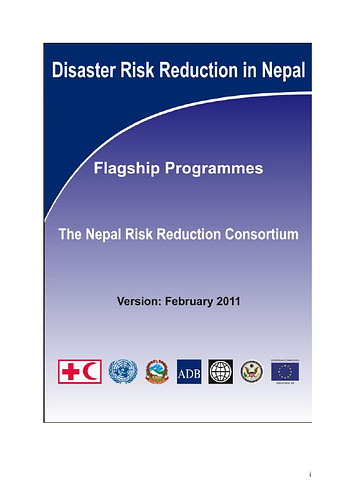 <span style="text-align: justify;">The Nepal Risk Reduction Consortium (NRRC) was formed in May 2009 to support the Government of Nepal in developing a long term Disaster Risk Reduction Action Plan building on the National Strategy for Disaster Risk Management (NSDRM). The founding members of the Consortium are the Asian Development Bank (ADB), the International Federation of the Red Cross and Red Crescent Societies (IFRC), United Nations Development Programme (UNDP), UN Office for the Coordination of Humanitarian Affairs (OCHA), UN International Strategy for Disaster Reduction (ISDR) and the World Bank.</span><p style="margin-bottom: 1.5em; padding: 0px; border: 0px; outline: 0px; vertical-align: baseline;">Based on Government priorities and discussions with multi stakeholder groups, the Consortium members and government identified five flagship areas of immediate action for disaster risk management in Nepal:</p><p style="margin-bottom: 1.5em; padding: 0px; border: 0px; outline: 0px; vertical-align: baseline;">1. School and hospital safety- structural and non-structural aspects of making schools and hospitals earthquake resilient</p><p style="margin-bottom: 1.5em; padding: 0px; border: 0px; outline: 0px; vertical-align: baseline;">2. Emergency preparedness and response capacity</p><p style="margin-bottom: 1.5em; padding: 0px; border: 0px; outline: 0px; vertical-align: baseline;">3. Flood management in the Koshi river basin</p><p style="margin-bottom: 1.5em; padding: 0px; border: 0px; outline: 0px; vertical-align: baseline;">4. Integrated community based disaster risk reduction/management</p><p style="margin-bottom: 1.5em; padding: 0px; border: 0px; outline: 0px; vertical-align: baseline;">5. Policy/Institutional support for disaster risk management</p><p style="margin-bottom: 1.5em; padding: 0px; border: 0px; outline: 0px; vertical-align: baseline;">The estimated total budget of the three-year Flagship programmes is US $147.8 million.</p><p style="margin-bottom: 1.5em; padding: 0px; border: 0px; outline: 0px; vertical-align: baseline;">Source: <a href="http://reliefweb.int/report/nepal/disaster-risk-reduction-nepal-flagship-programmes-february-2011">reliefweb</a></p>