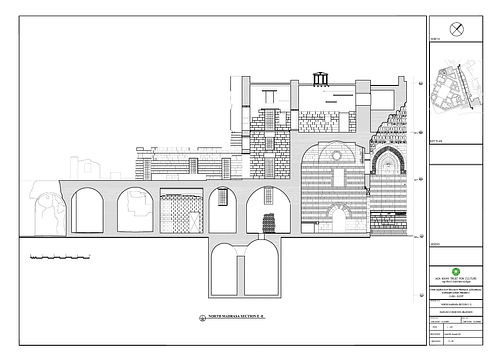 Umm al-Sultan Sha'ban Mosque and Madrasa Restoration - This drawing documents the work of the Historic Cities Programme in Cairo between 2003-2006. The drawing is a CAD file converted to PDF.