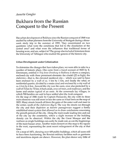 Bukhara from the Russian Conquest to the Present