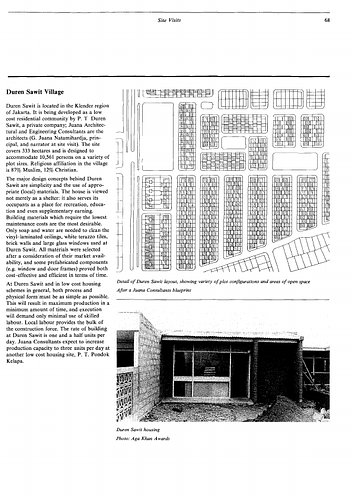 Essay in "Housing: Process and Physical Form" proceedings of Seminar Three in the series Architectural Transformations in the Islamic World. Held in Jakarta, Indonesia, March 26-29, 1979.