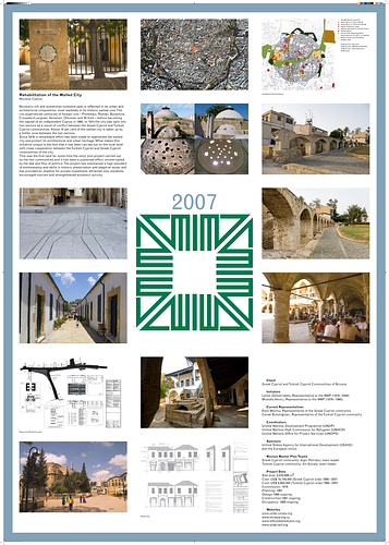 Nicosia Old Town Rehabilitation - This graphic panel is one of a set created by the Aga Khan Award for Architecture to highlight aspects of each award-winning project from the Tenth Cycle.