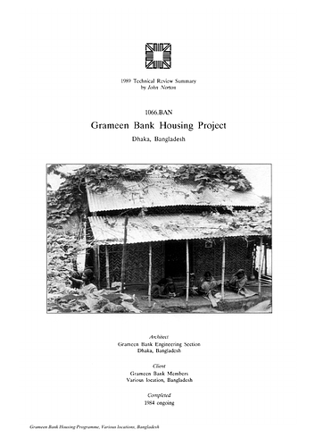 Grameen Bank Housing Project On-site Review Report