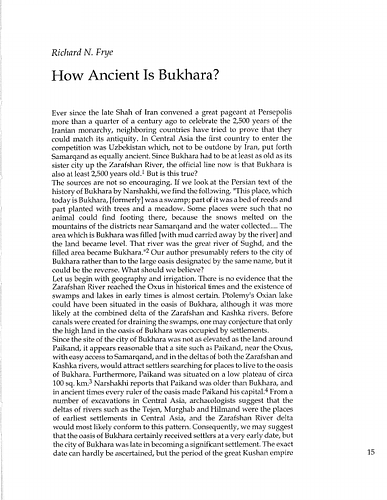 How Ancient is Bukhara?