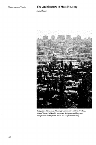 Suha Ozkan - Essay in The Architecture of Housing, conference proceedings for an Aga Khan Award for Architecture international seminar held in Zanzibar in 1988.