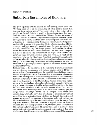 Suburban Ensembles of Bukhara