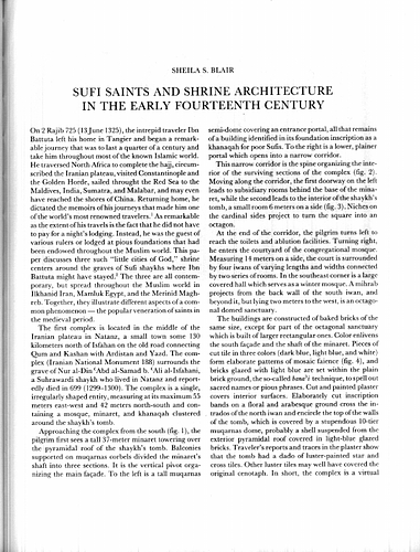 Sufi Saints and Shrine Architecture in the Early Fourteenth Century