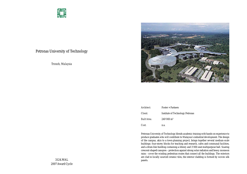 University of Technology Petronas On-site Review Report