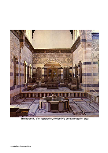 Photographs of Azem Palace Restoration