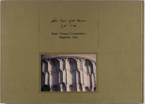 Baghdad State Mosque (Design) - A hardcover, folio-sized 88-page volume published by the government of Baghdad. The book documents the<span style="color: rgb(1, 1, 1); line-height: 16px;">&nbsp;1982-1983 competition to design a State Mosque in Baghdad (project no. 651/328) and the proposals from the seven firms selected to submit designs to the competition.&nbsp;</span><span style="color: rgb(1, 1, 1); line-height: 16px;">The mosque was ultimately never built.</span><div><span style="color: rgb(1, 1, 1); line-height: 16px;"><br></span></div><div><span style="color: rgb(1, 1, 1); line-height: 16px;">The book contains an introduction and Brief to the competition; Design Philosophies and models, plans, and drawings from each of the seven firms; and curriculum vitaes for the firms or architects.<br></span><div><div><span style="color: rgb(1, 1, 1); line-height: 16px;"><br></span></div></div></div><div><span style="color: rgb(1, 1, 1); line-height: 16px;">The text is in both English and Arabic. The pages in this pdf file on Archnet appear in the order they do in the text, and are suitable for reading the text in Arabic. If you would like to read it in English, please access the&nbsp;</span><a href="https://www.archnet.org/publications/10399/" target="_blank" data-bypass="true">English-language version</a><span style="color: rgb(1, 1, 1); line-height: 16px;">, which arranges the pages to be read more easily in English.</span></div>