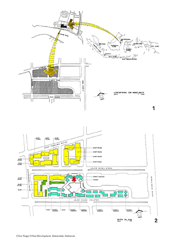 Citra Niaga Urban Development - Drawings submitted to the Aga Khan Award for Architecture by the architect of the project as part of the nomination shortlist process.