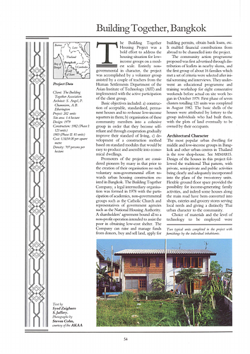 Building Together - An article in Mimar: Architecture in Development, an  international architecture magazine focusing on architecture in the developing world and related issues of concern.
