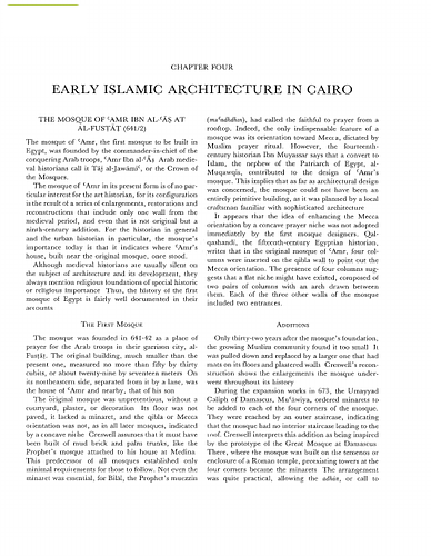 Early Islamic Architecture in Cairo