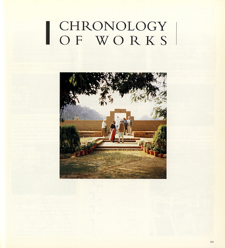 Charles Correa: Chronology of Works