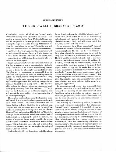 The Creswell Library: A Legacy