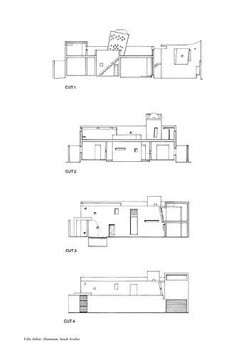 Villa Anbar - Drawings submitted to the Aga Khan Award for Architecture by the architect of the project as part of the nomination shortlist process.