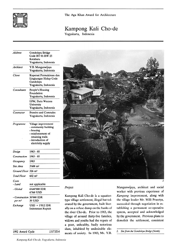 Kampung Kali Cho-de Project Summary
