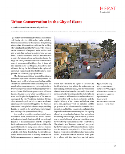 Urban Conservation in the City of Herat