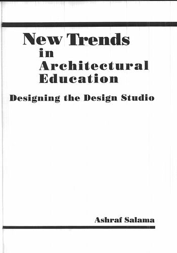 Front Matter and Table of Contents [New Trends in Architectural Education: Designing the Design Studio]