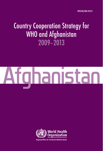 From the Executive Summary:<div><br></div><div><div>The first Country Cooperative Strategy&nbsp;<span style="font-size: 13px;">(CCS) for Afghanistan was developed in July&nbsp;</span><span style="font-size: 13px;">2005 for the period 2005–2008. The CCS&nbsp;</span><span style="font-size: 13px;">reflects WHO’s medium-term vision for its&nbsp;</span><span style="font-size: 13px;">cooperation in and with a particular country.</span></div></div>