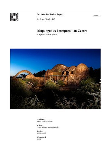 Mapungubwe Interpretation Center On-site Review Report