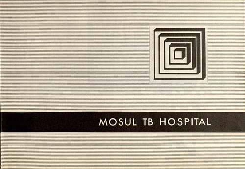 Mustashfa Ibn Sina al-Ta'limi - The Mosul TB Hospital chapter from the&nbsp;Hisham Munir &amp; Assoc. project portfolio is a six page project brief with plans, architectural renderings, a photograph of the architectural model and a short description of the Mosul University Teaching Hospital project. Text is written in both Arabic and English.