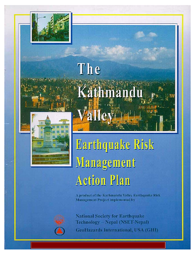 Action Plan produced by&nbsp;Kathmandu Valley Earthquake Risk Management Project, active in Kathmandu from 1997-1999.