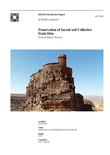 Preservation of Sacred and Collective Oasis Sites On site Review Report