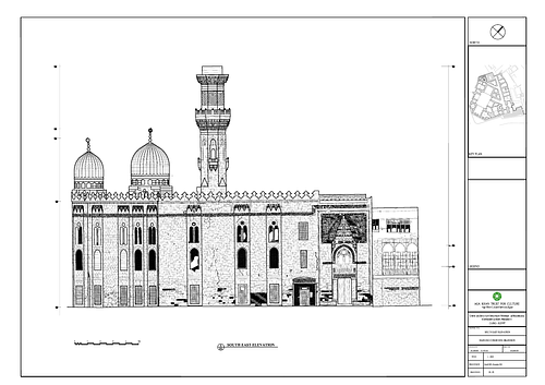 Umm al-Sultan Sha'ban Mosque and Madrasa Restoration - This drawing documents the work of the Historic Cities Programme in Cairo between 2003-2006. The drawing is a CAD file converted to PDF.