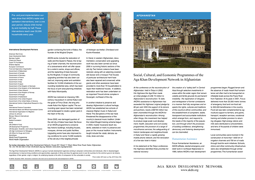 Aga Khan Development Network  - Project brief with information about Aga Khan Development Network activities in Afghanistan.