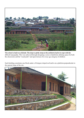 Umubano Primary School - For the Aga Khan Award for Architecture nomination procedures, architects are requested to submit several layers of documentation including photography. These images supplement the slides and digital images also submitted.<br>