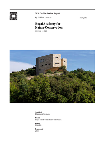 Royal Academy for Nature Conservation On-site Review Report