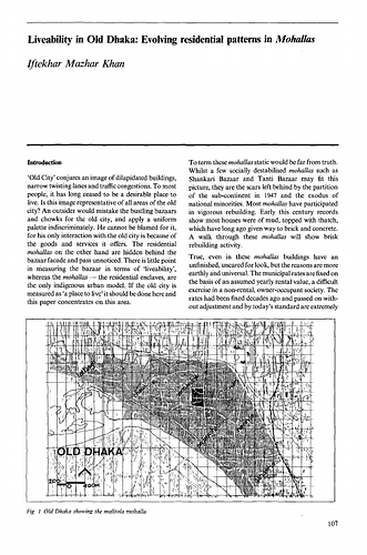  Dhaka - Essay in Regionalism in Architecture, proceedings of the Regional Seminar sponsored by the Aga Khan Award for Architecture held at Bangladesh University of Engineering and Technology, in 1985.