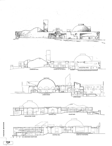 Vidhan Bhavan - Drawings submitted to the Aga Khan Award for Architecture by the architect of the project as part of the nomination shortlist process.