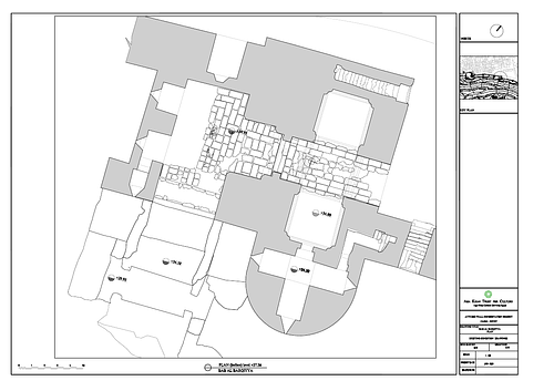 Bab al-Barqiyya Conservation - This drawing documents the work of the Historic Cities Programme in Cairo between 1999-2009. The drawing is a CAD file converted to PDF.
