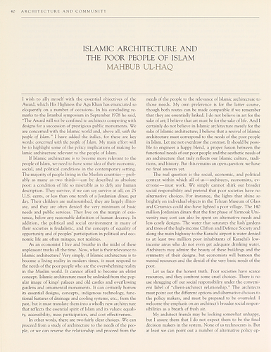 Renata Holod - From the Award Monograph Architecture and Community, featuring the recipients of the 1980 Aga Khan Award for Architecture.