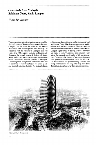 Architecture and Identity Case Study 6 - Malaysia: Sulaiman Court, Kuala Lumpur