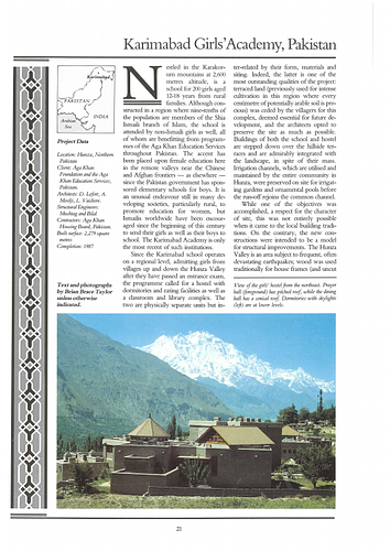 Hasan-Uddin Khan - An article in Mimar: Architecture in Development, an  international architecture magazine focusing on architecture in the developing world and related issues of concern.