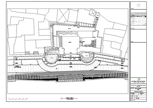 Drawing of the Bab al-Mahruq: layout plan, intervention