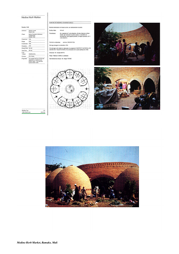 Medine Herb Market - Presentation panels are drawings, images, and text graphically prepared by the architect and submitted to the Aga Khan Award for Architecture during the later round of the Award cycle. The portfolios are kept in the Aga Khan Trust for Culture Library for consultation purposes.
