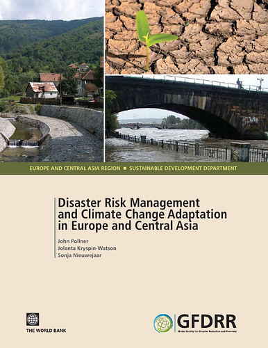 <p style="margin-bottom: 15px;">The paper reviews the current knowledge on the implications of climate change for extreme weather and analyzes the ability of EcA countries to mitigate and manage the impact of extreme events. It recommends a variety of measures in the areas of financial and fiscal policy, disaster risk mitigation, and emergency preparedness and management to reduce current and future vulnerabilities.</p><p style="margin-bottom: 15px;">Taking into account the projected impact of climate change, the reduction of current and future vulnerabilities to climate change risk should build on and expand existing disaster risk management efforts. this paper highlights the importance of investing in “win-win” options. regardless of the accuracy in climate change predictions, reduction of current weather-related disaster risk will reduce losses and initiate necessary actions for climate change adaptation. Planning for extreme weather events also supports preparedness for a variety of other emergencies and, therefore, brings additional benefits.</p><p style="margin-bottom: 15px;">Source: <a href="https://www.gfdrr.org/node/123">GFDRR</a></p>
