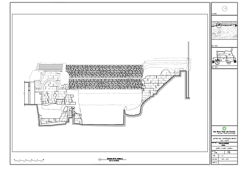 Drawing of the Bab al-Mahruq: section, existing conditions