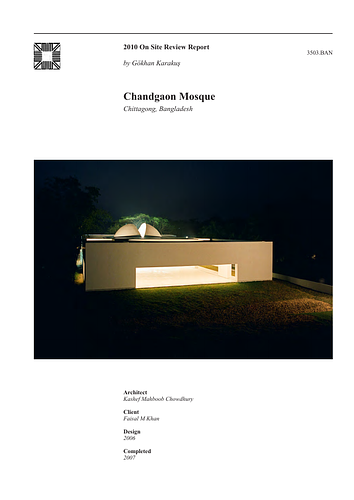 Chandgaon Mosque On-site Review Report