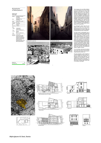 Hafsia Quarter II Reconstruction - For the Aga Khan Award for Architecture nomination procedures, architects are requested to submit several layers of documentation including photography. These images supplement the slides and digital images also submitted. 
